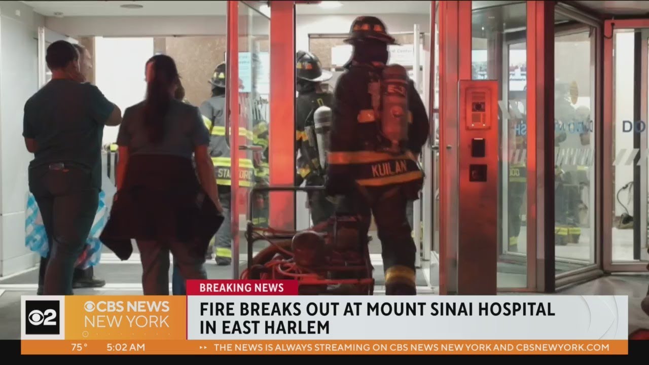 Fire breaks out in basement of Mount Sinai in East Harlem - YouTube