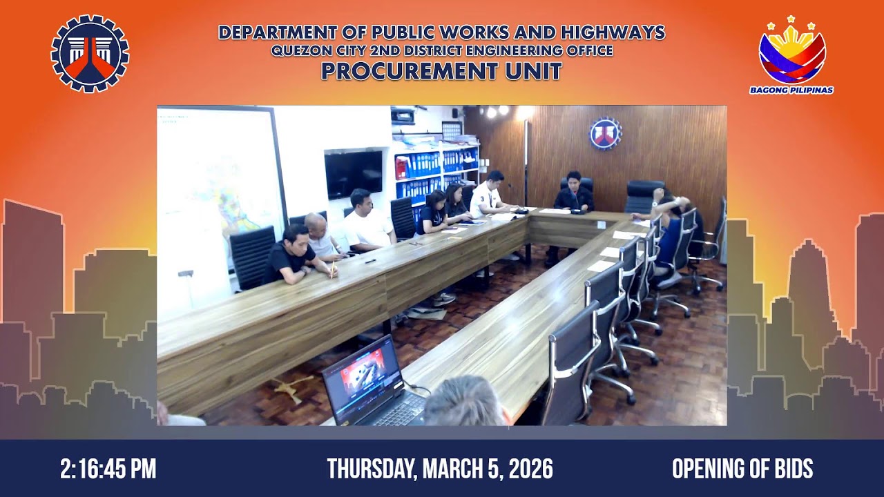 Procurement Livestream for DPWH Quezon City 2nd DEO on March. 05, 2026