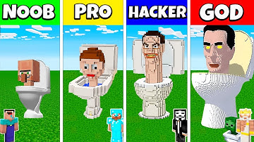 SKIBIDI TOILET All Characters Collection - NOOB vs PRO vs HACKER vs GOD Minecraft Battle Challenge