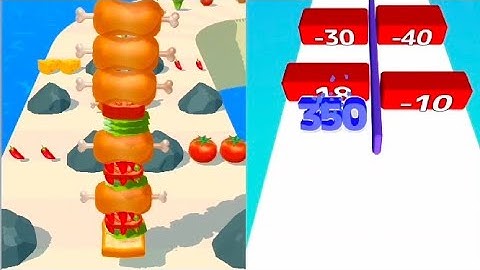 Sandwich Runner VS Number Master - All Levels SpeedRun Gameplay Android iOS Ep2