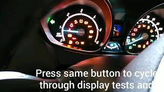 Ford dashboard test mode for recent Fiestas, Couriers etc.