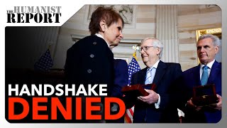 WATCH: Mitch McConnell Smiles Awkwardly as He's Denied Handshakes by Jan. 6th Officer’s Family