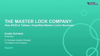 The Master Lock Company: How 80/20 and Tableau Simplified Master Lock's Business screenshot 5