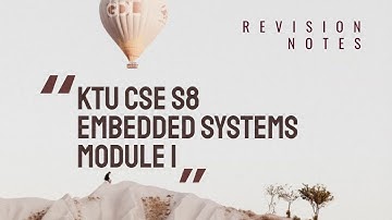 Fundamentals of Embedded Systems || Embedded Systems || Module 1 ||  S8 CSE KTU