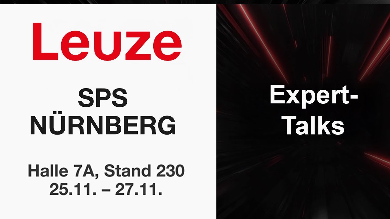 Leuze Expert-Talks auf der Messe SPS in Nürnberg. Melden Sie sich an!