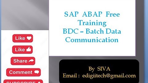 3. SAP  ABAP-   Free Online Training - BDC - Batch Data Communication -   Table Controls in BDC