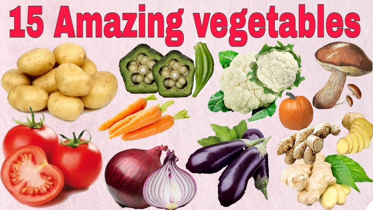 बच्चों के लिए 15 सब्जियों के नाम || learn 15 vegetables name for kids 