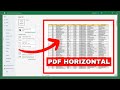 🔁Convertir un archivo de EXCEL a PDF de forma horizontal