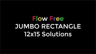 Flow Free 12x15 Jumbo Rectangle Solutions