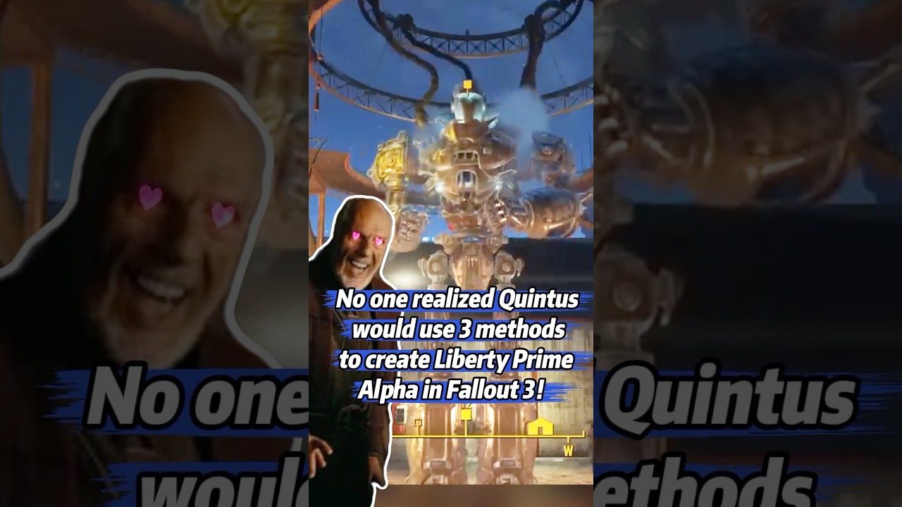 No one realized Quintus would use 3 methods to create Liberty Prime Alpha in Fallout 3！ 