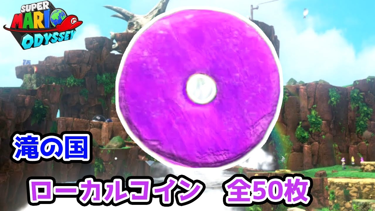 【スーパマリオオデッセイ】滝の国　ローカルコイン全５０枚の場所