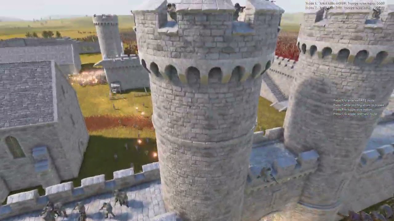 100000 soldiers vs orcs- castle defense| ultimate battle simulator 2