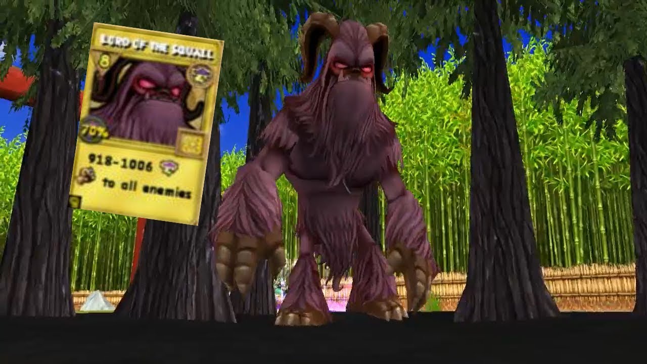 Wizard101 New Lord Of Squall treasure card spell (Storm forest lord)