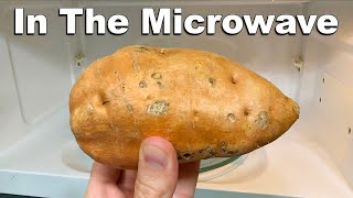 Microwave Baked Sweet Potato