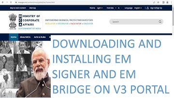Downloading and Installing EM Signer MCA V3 Portal