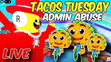 Admin abuse + Tacos Tuesday Live (Steal A Brainrot) #stealabrainrot #roblox #livestream