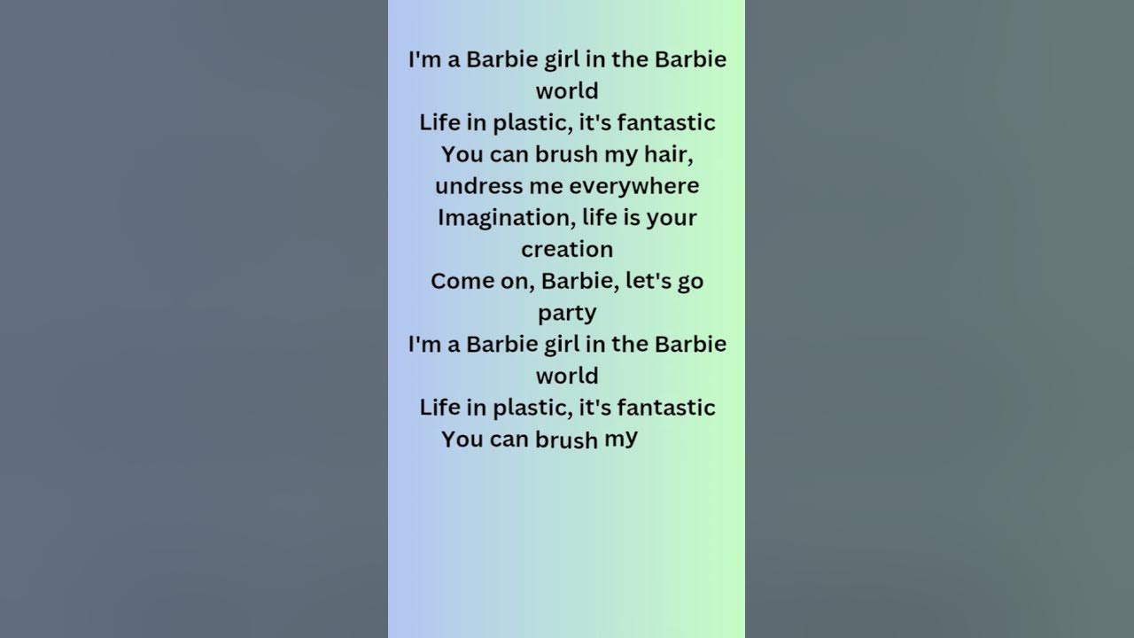 Barbie Girl Lyrics - Aqua - song Barbie Girl Lyrics - Aqua - song