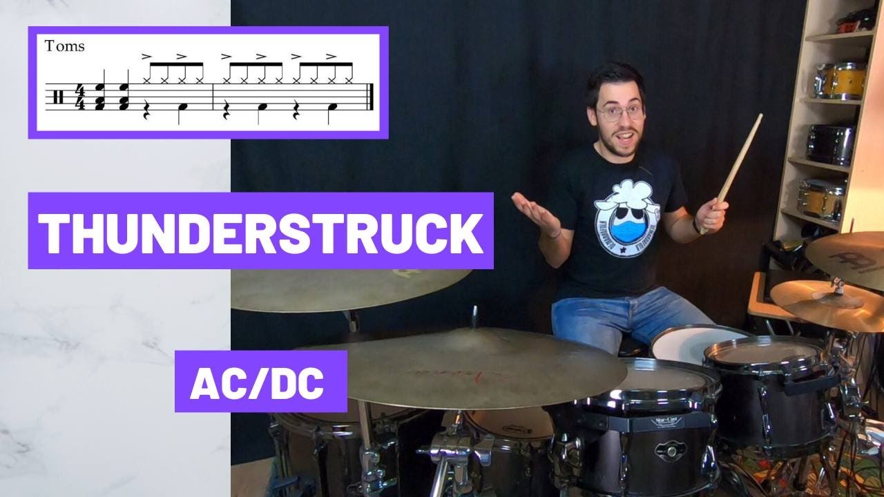 🥁THUNDERSTRUCK AC/DC (DRUM COVER) BATERÍA Chords Chordify