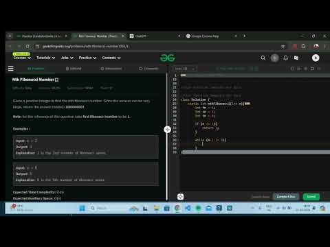 Problem solving nthfibonacci number sum | java | youtube
