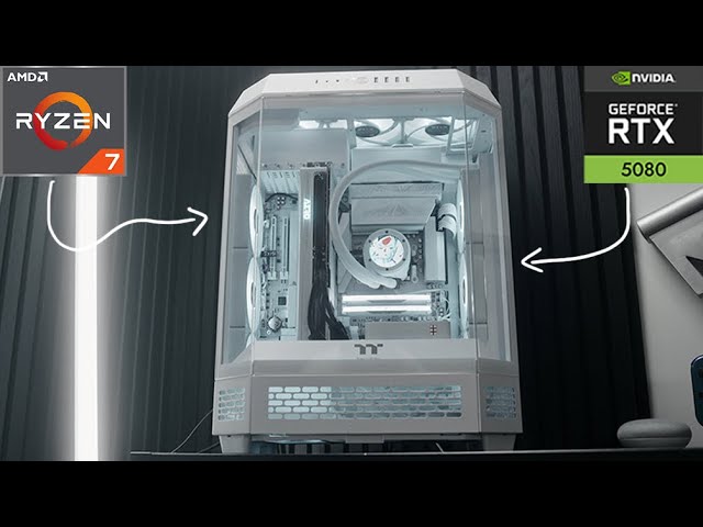I Built the ULTIMATE ALL WHITE Gaming PC ⚪️ RTX 5080 & Ryzen 7