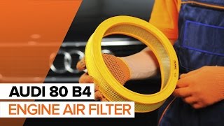 How to replace Air filters on AUDI 80 (8C, B4) - video tutorial