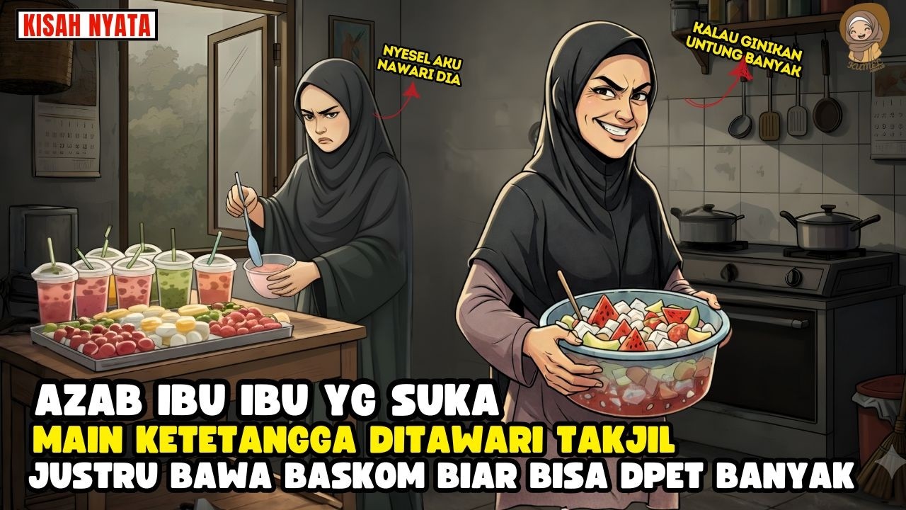 AZAB IBU IBU DITAWAI TAKJIL TETANGGA JSUTRU BAWA BASKOM BIAR DPET BANYAK  II SINETRON AZAB