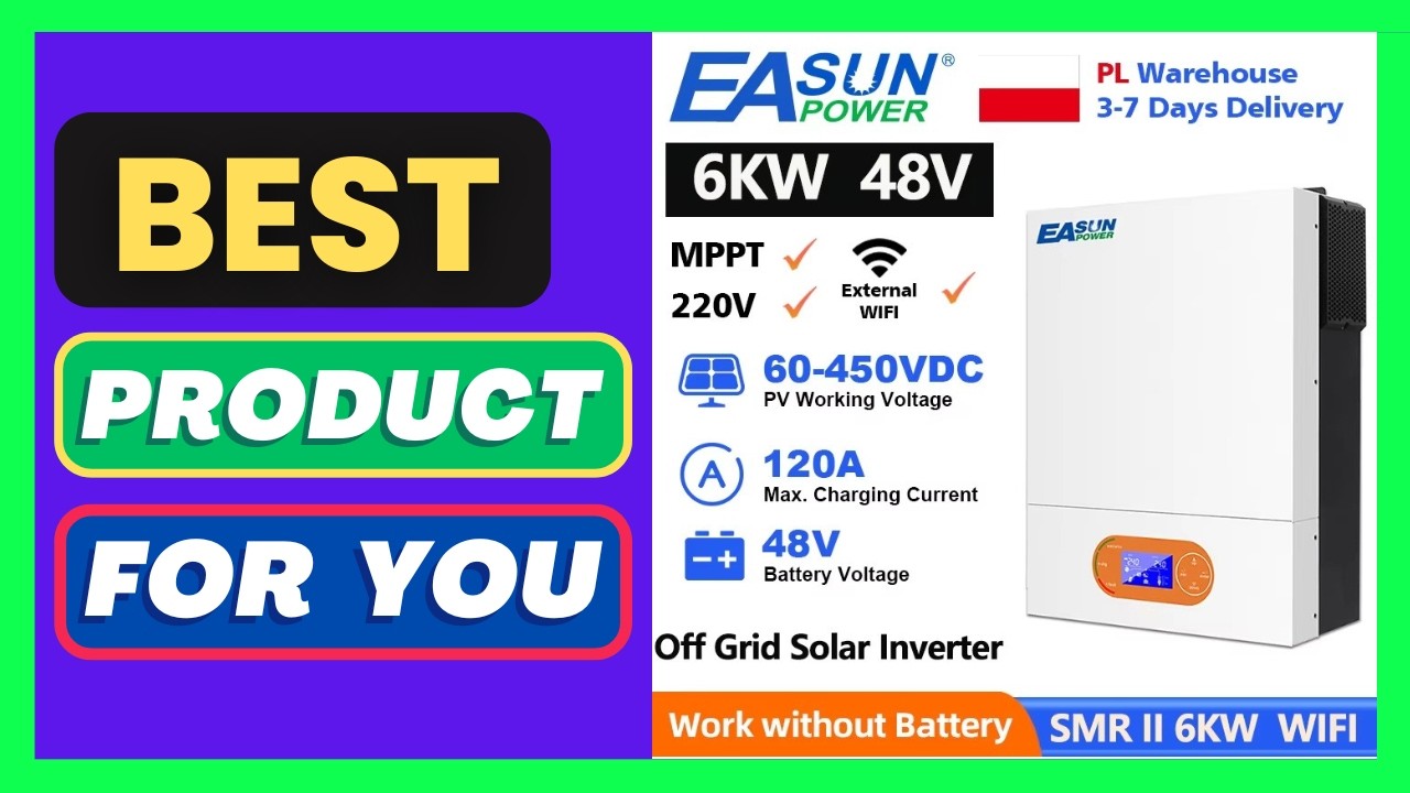 EASUN POWER 6KW Hybrid Solar Inverter 48V 220V Pure