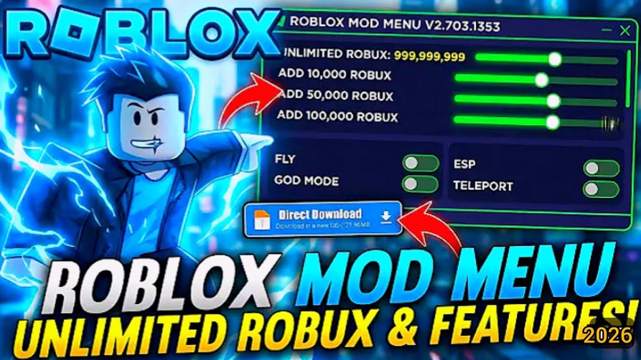 Roblox Mod Menu Unlimited Robux 2026| Roblox Mod Apk Unlimited Robux 2026 😱