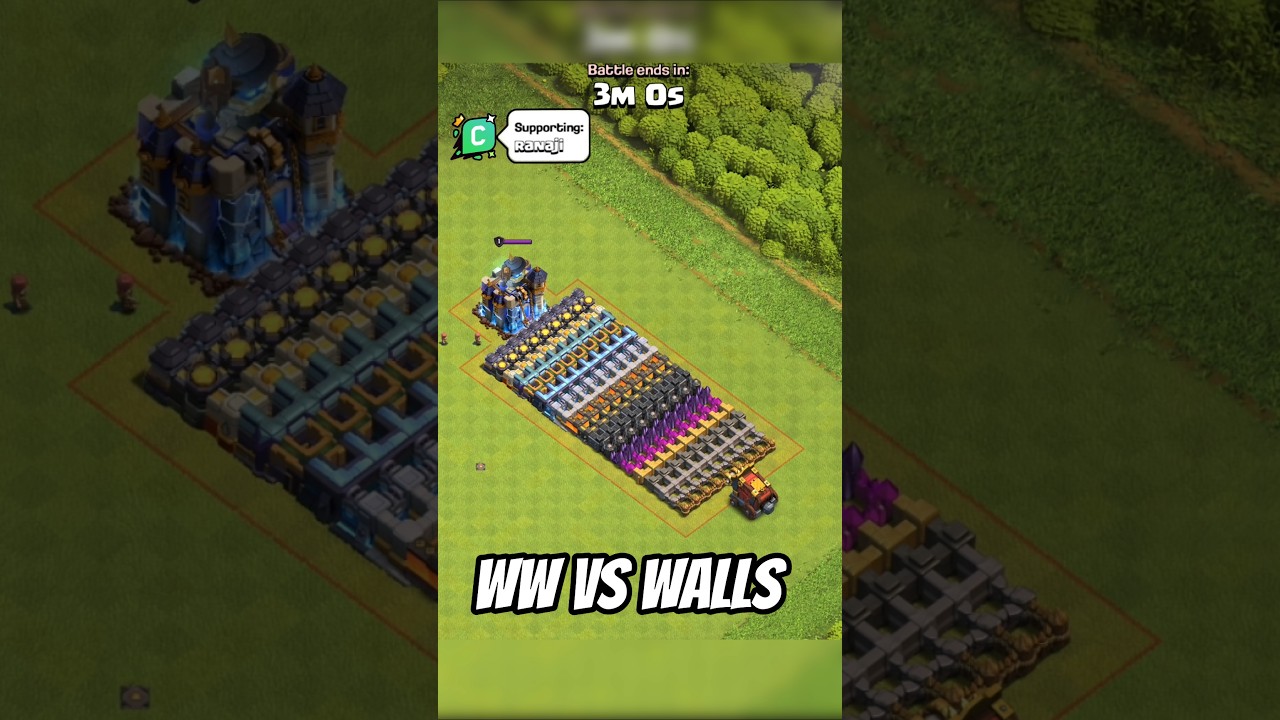 Every Level Walls vs WallWrecker Clash of clans ll 