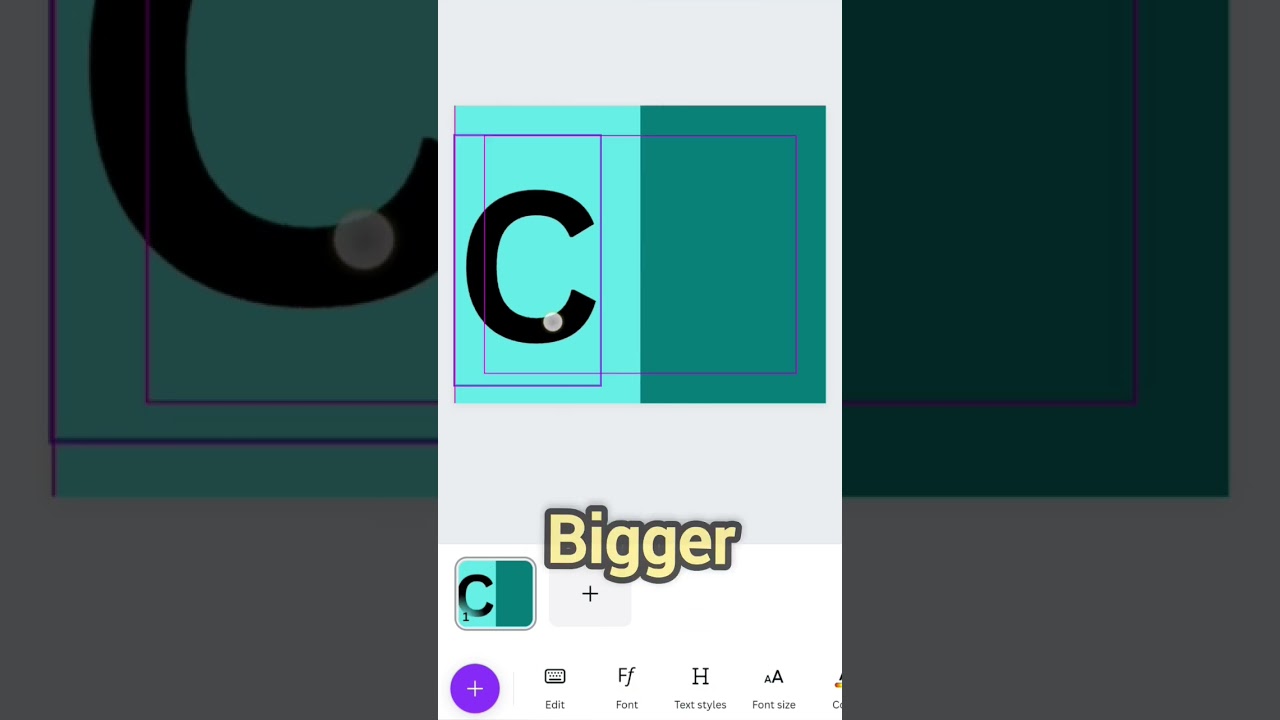 Hanging text effect in Canva 