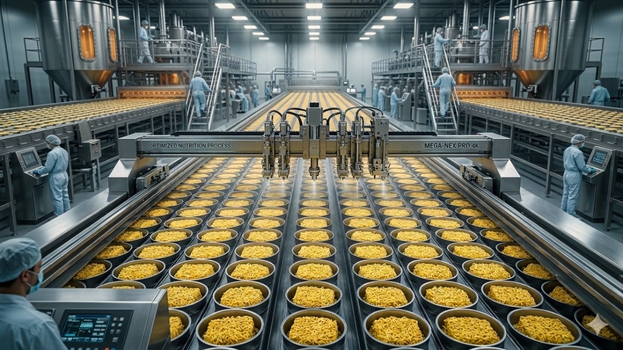 Amazing Shin Ramyun- Ramen Mass Production Process by Korean Instant Noodle Factory