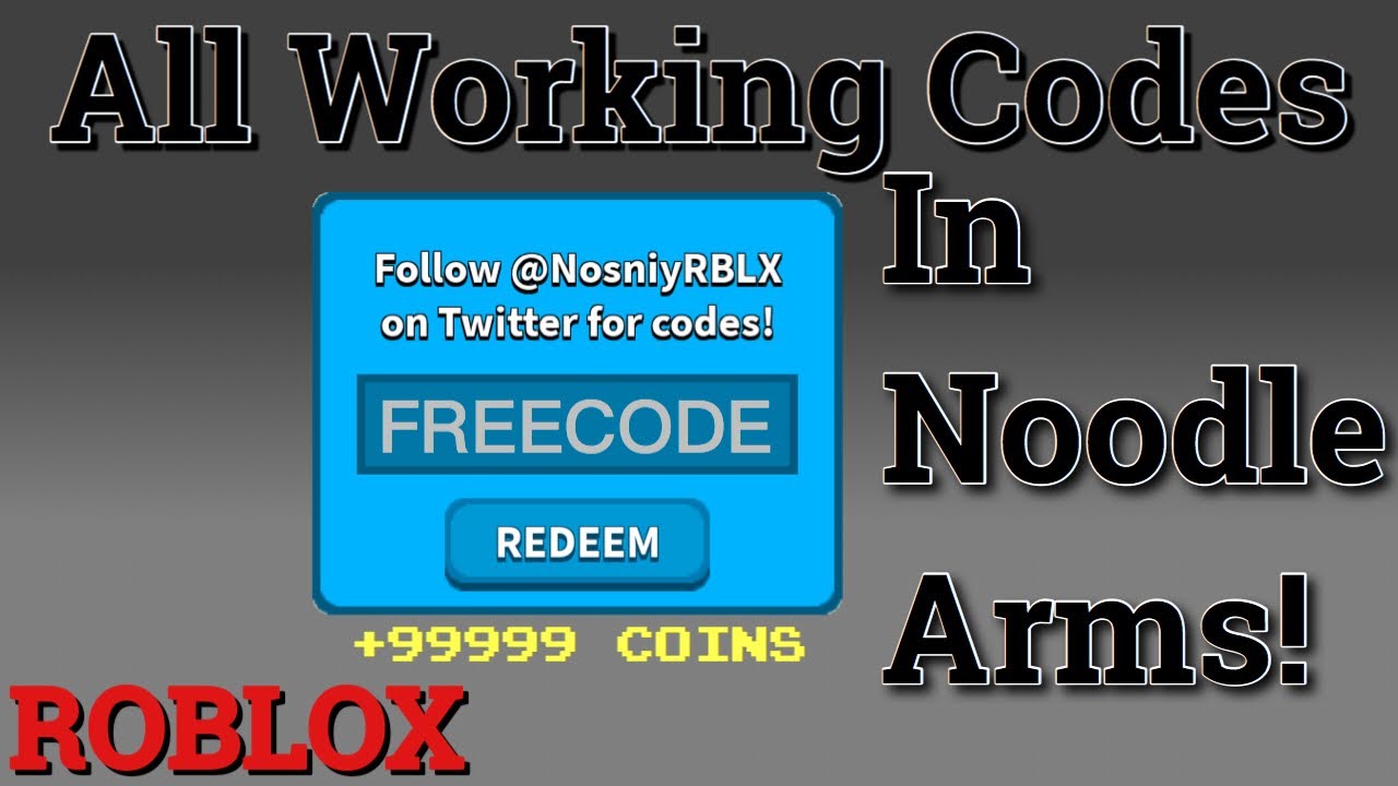 2019 All Working Codes Noodle Arms Roblox Youtube - all noodle arms codes roblox