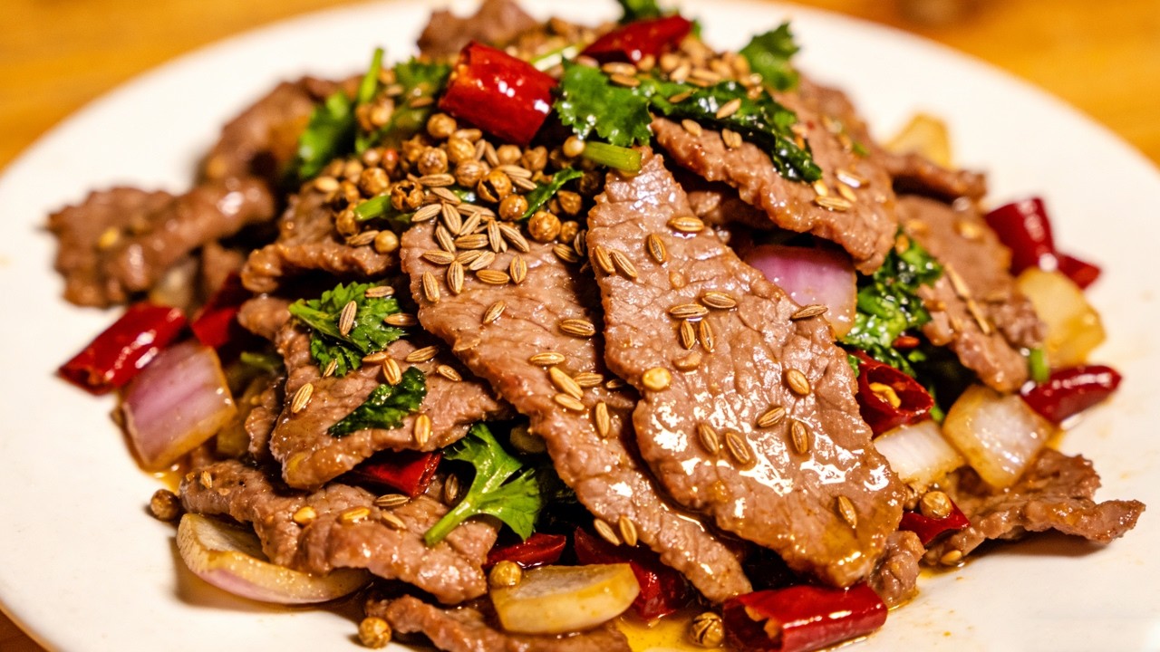 饭店孜然羊肉为啥那么香？关键就这一步，在家复刻外酥里嫩超下饭