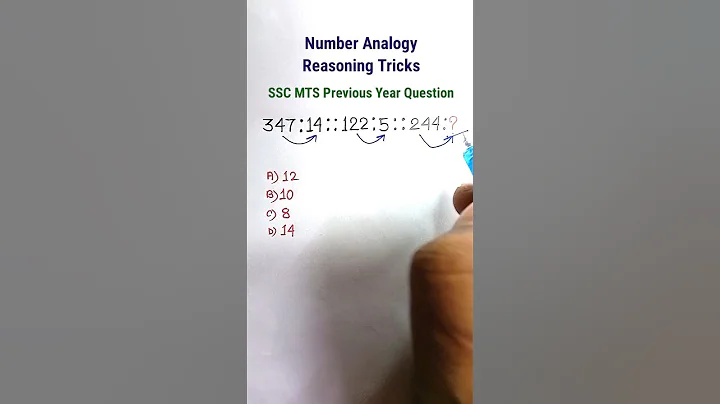 Analogy | Number Analogy | Reasoning Classes for SSC CGL GD Exam| Missing Number|#shorts