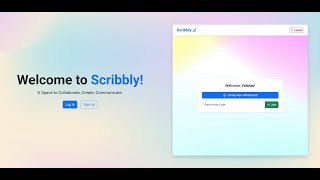 Scribbly - Whiteboard web app Demo
