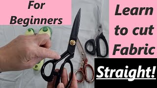 Beginners Guide to Cutting Fabric. Straight & Curved Cuts. Scissors guide, cutting fabric types