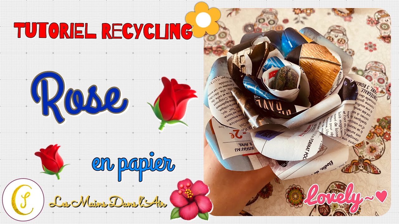 TUTO DECO Rose en papier YouTube