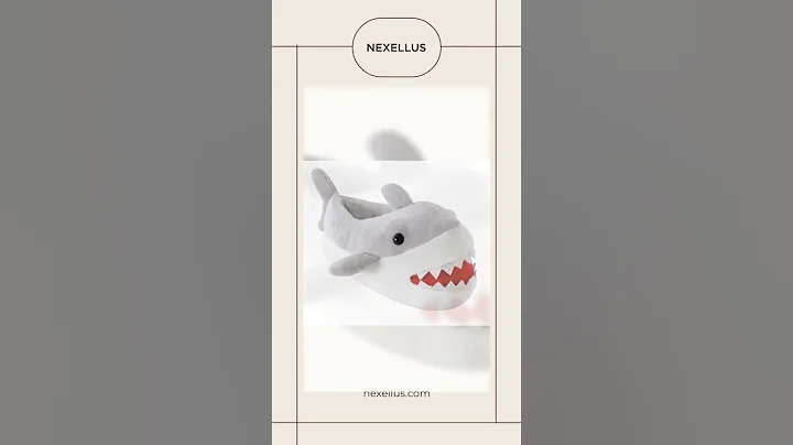 Kids Plush 3D Shark Slippers