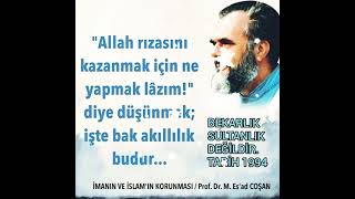Bekarlik Sultanlik Deği̇ldi̇r. Tari̇h 1994 Prof.dr Mahmut Esat Coşan