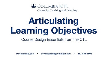 Course Design Essentials (Online) – Articulating Learning Objectives