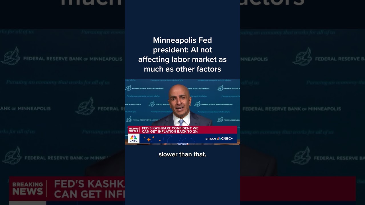 Minneapolis Fed president says AI’s labor market impact is overshadowed by other economic forces.