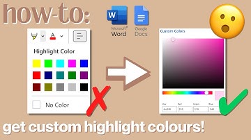 HOW TO: get *custom* highlight colours ✍🏼