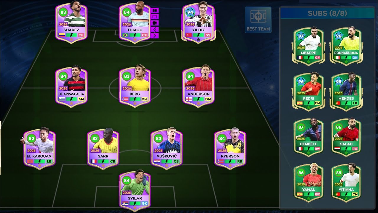 DLS 26 | INTERNATIONAL CUP | (4-3-3) | DREAM STARS | TEAM OF 2025 | RED ...