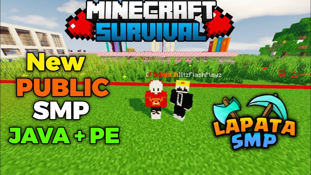New Public Smp Server For Minecraft🔥| Java/Pe/Pojav | 24/7 Online ...