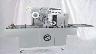 overwrapping machine boxes wrapper testing run for Canadian customer 出口加拿大透明膜包裝機