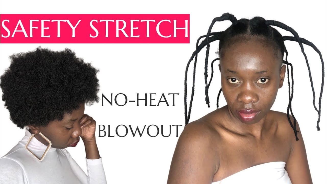 How to; STRETCH natural hair with No-HEAT blowout / diy yarn AFRICAN THREADING