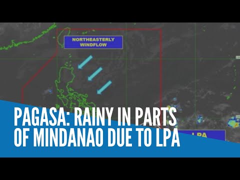 Pagasa: Rainy in parts of Mindanao due to LPA