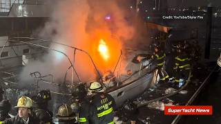 VIDEO: Sailing Yacht Bursts into Flames in NYC | SY News