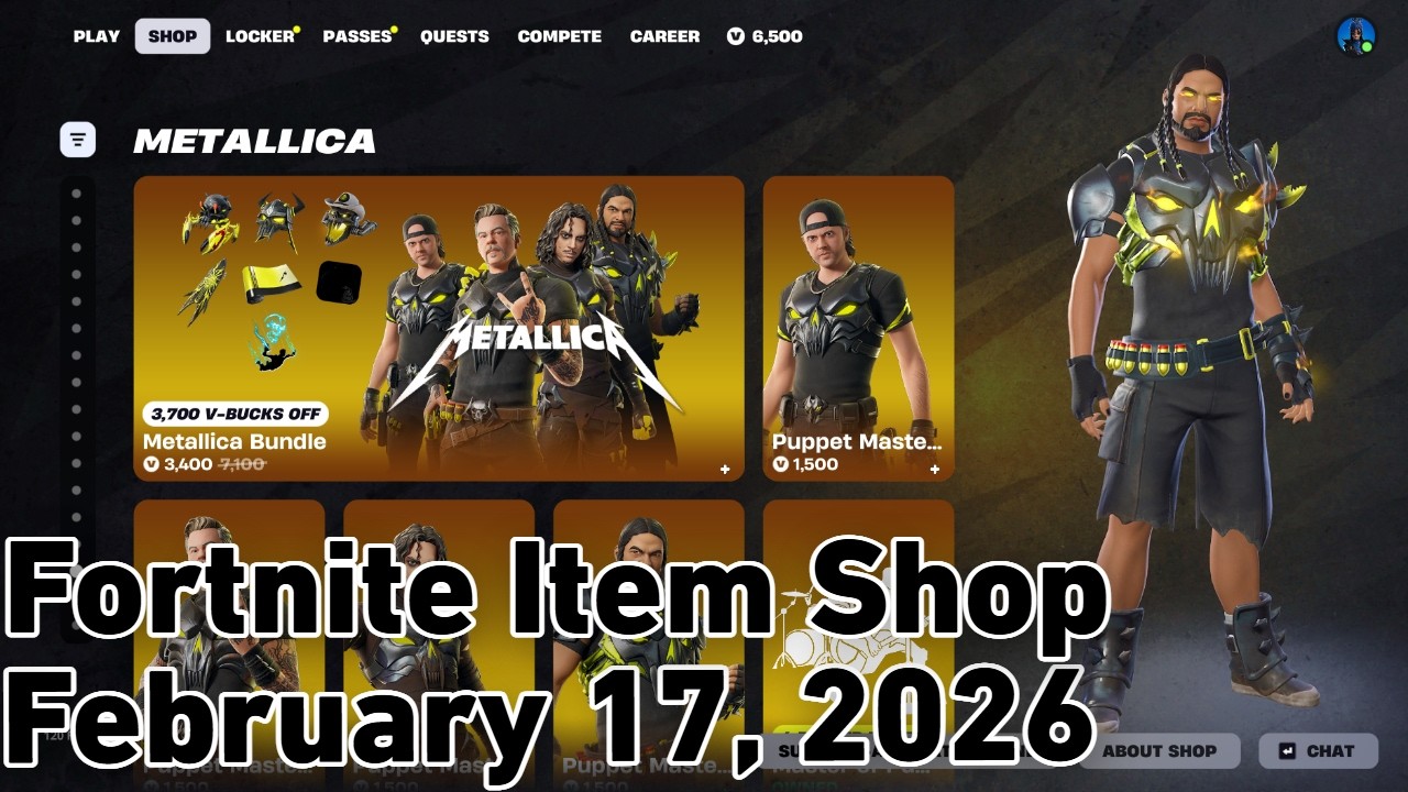 METALLICA COLLAB SKINS ARE BACK & MORE! Fortnite Item Shop