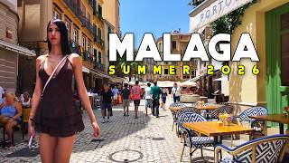 Malaga Spain 🇪🇸 Beautiful City Summer 2026 August Update Sunny Costa del Sol Walk | Andalucía [4K]